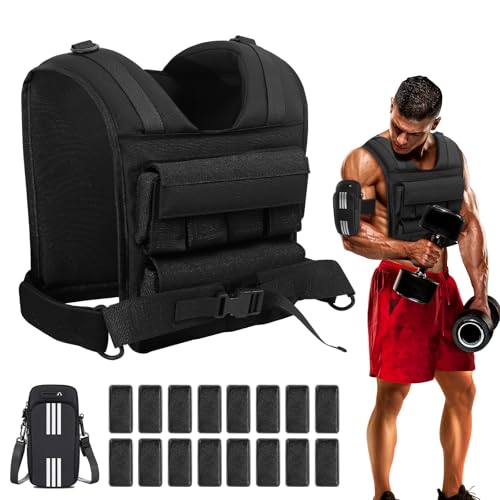 Image of Weighted Vest 6LB | 35LBS - Body Weight Vests Adjustable with Ironsand /Iron Block, for Walking, Strength Training, Running, Jogging, Functional Training, Bodyweight Training,for Man and Women