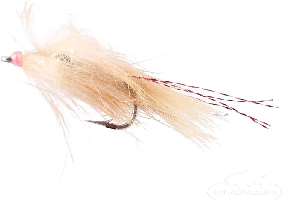 RiverBum Redfish Flies Assortment Kit with Fly Box, Crazy Charlie, Assorted Shrimp and Crab Flies for Fly Fishing - 15 Piece