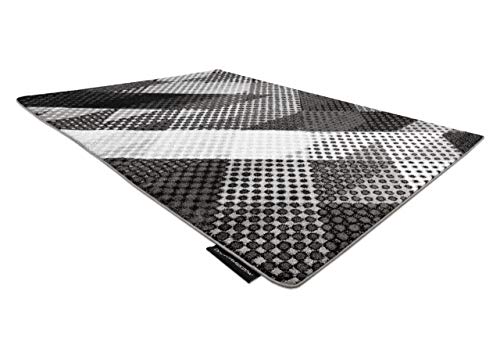 Tapis moderne 3D salon gris 280x370 cm chambre géométrique maison - 3