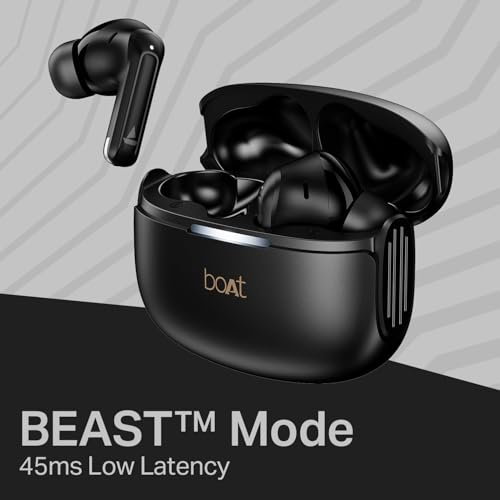 Image of boAt Airdopes 219, 4Mics ENx Tech, 40 Hrs Battery, Best in Segment for Calling, Free Music Streaming,13mm Drivers, Bluetooth Earbuds, TWS Ear Buds Wireless Earphones with mic (Carbon Black)