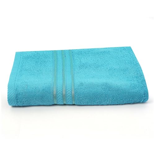 Image of Layers 100% Cotton Gym Towel | 380 GSM Quick Dry & Super Absorbent | Soft, Fade Resistant & Long Lasting | Gym, Yoga, Sports, Travel & Pool | 1 Piece for Men & Women | 50 x 100 cm - Blue