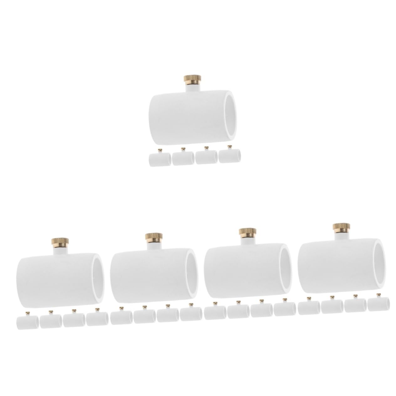 Hemobllo 25stücke PVC Sprühnebelanschluss Mit Hochwertiger Messingdüse Für Gartenbewässerung Und Kühlung Installieren Und Langlebig