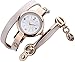 Montre Femme pour Amis et Amoureux Montre à Quartz avec Bracelet de Mode décontracté avec Longue Sangle d'enroulement-Blanc Uptodate