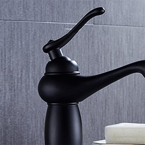 Mitigeur noir en laiton pour éliminer les fuites de salle de bain