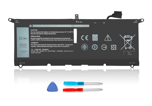 DXGH8 Battery for Dell XPS 13 9370 9380 2019 Inspiron 13 7390 7391 2-in-1 5390 5391 7490 Latitude 3301 E3301 Vostro 5390 5391 0H754V G8VCF H754V G8VCF6C HK6N5 P113G001 P82G P82G001 0V48RM V48RM 52Wh