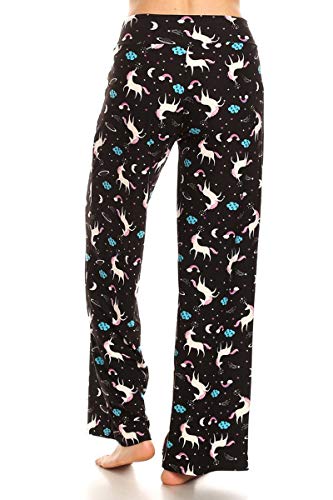 Image of Leggings Depot Women's Wide Leg Drawstring Pajama Pants for Lounge, Sleep