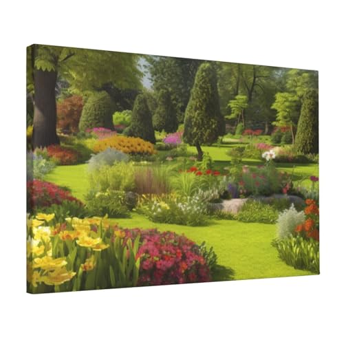 Impression sur toile de jardin printanier YoupO 30x45 cm pour decoration murale de salon