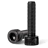 GuoYomm M12-1.75 x 80mm 4pcs Hex Socket Head Cap Screws Bolts, 12.9 Grade Alloy Steel, Black Oxide Finish, Metric Allen Drive, Full Thread