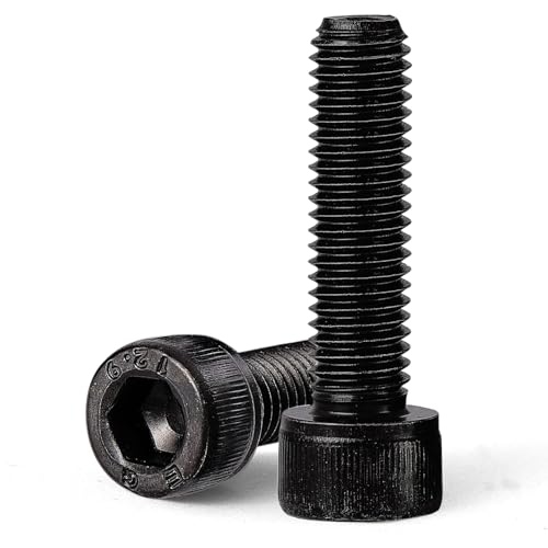 GuoYomm M12-1.75 x 60mm 5pcs Hex Socket Head Cap Screws Bolts, 12.9 Grade Alloy Steel, Black Oxide Finish, Metric Allen Drive, Full Thread