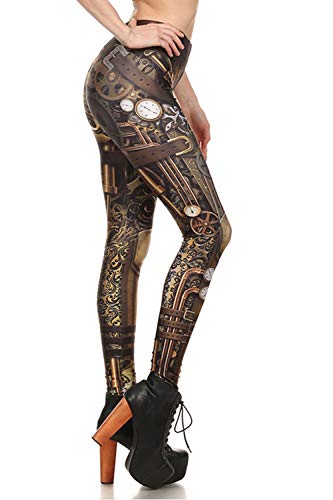 Color Cosplayer Women Steampunk Retro Leggings Comic Cosplay Punk Print Polyester Gothic Trousers Capris Pants S-4Xl Plus Size thumb #2