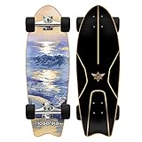 スケートボード 32" サーフ スケートボード プロの スケートボード クルーザー ストリートサーフィンポンプスケートボード CX4トラック ABEC-9ベアリング スケートボード キッズ 初心者 大人用 (01)