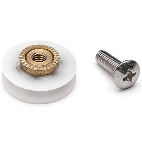 8 Stück V-Kupfer gerillt 19 mm Rad Durchmesser Duschtür Rad Läufer Roller