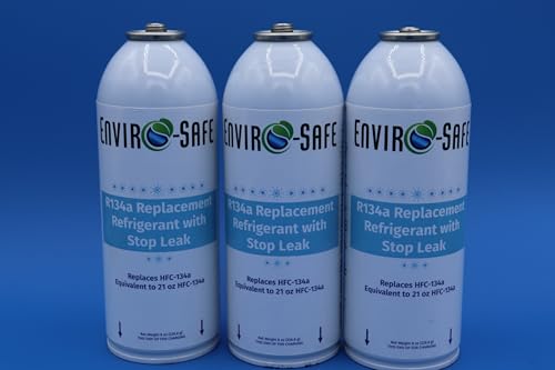 Vehicle AC Refrigerant | R134a Replacement | 3 Cans with Piercing Valve for AC Recharging