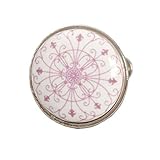 Metalleinfassung silberfarben Clayre & Eef Möbelknopf Ornament Knauf rosa Metall