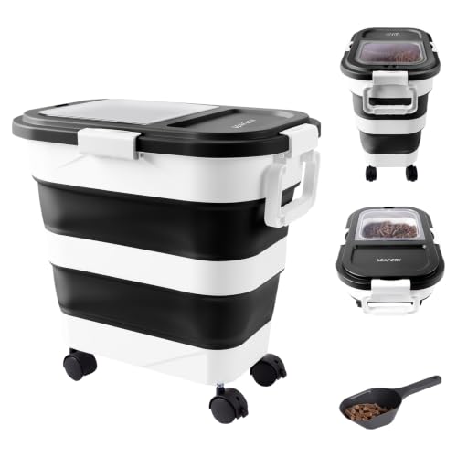 Leafory Wheeled Pellet Bin with Clear Window