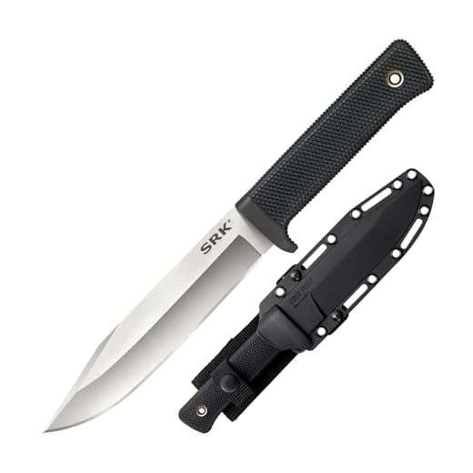 COLD STEEL SRK 6" CPM 3V Clip Point Razor-Sharp Blade 4.75" Kray-Ex Durable Handle Tactical Fixed Blade Knife w/Secure-Ex Sheath