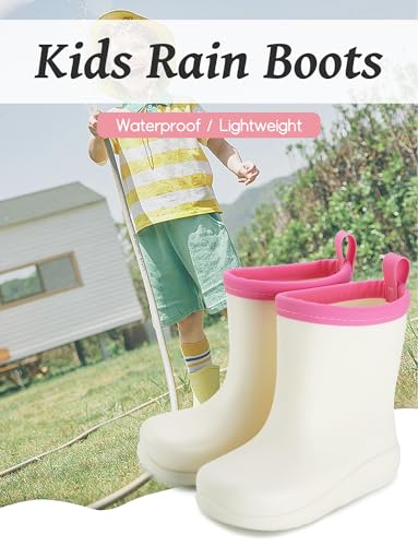 Happy Cherry Toddler Rain Boots Kids Outdoors Waterproof Rubber Boots for Girls Boys Rubber Sole High Snow Boots2