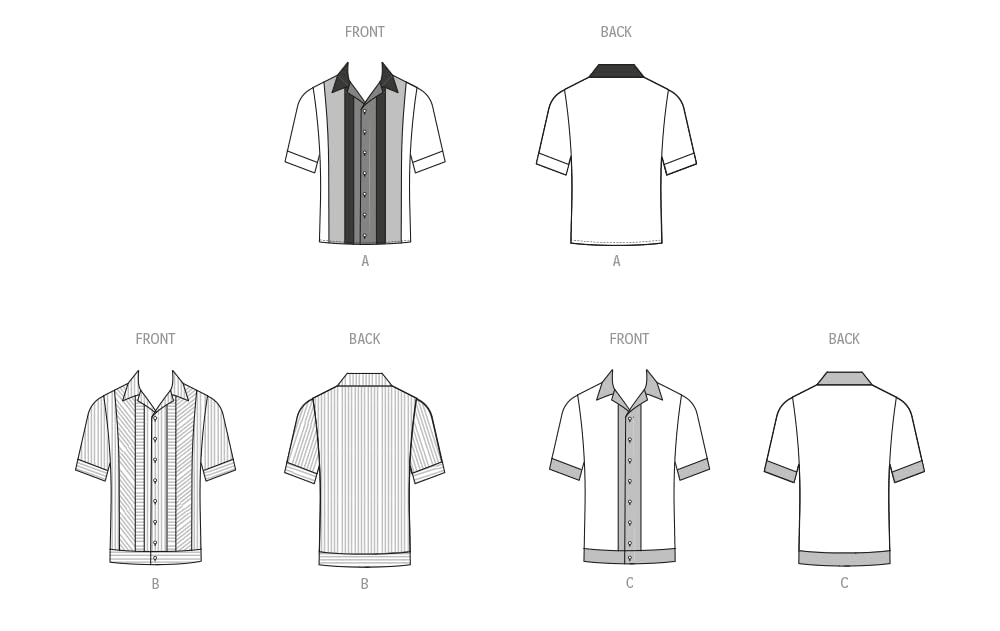 McCall’s Sewing Pattern M8459 Men’s Shirt, Multicoloured, AA (34-36-38-40-42) - Image 3