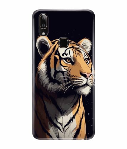 Image of Tiger Faces Animal Printed Hard Back Case Cover & Compatible for Vivo V9 / Vivo V9 Pro (Multicolor) - D1807