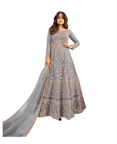 Delisa Indian/Pakistani Bollywood Party Ready to Wear embroidered Anarkali Gown Dress Suit Salwar Kameez For Women DF-7172