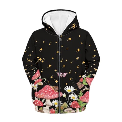 6-12 Year Kids Zip up Hooded Hoodie Girls Long Sleeve Sweatshirts Fall Jacket Boys Hooded Pullover with Pocket