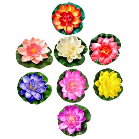 VINTORKY 8pcs Floating Lotus Garden Decor Cover
