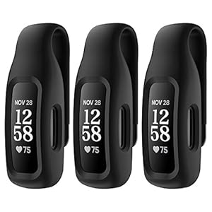 EEweca 3-Pack Clip Case Accessory for Fitbit Inspire 3/Inspire 2, Black+Black+Black (not for Inspire, Inspire hr, ace 2)