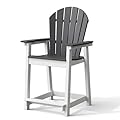OTSUN Tall Adirondack Chairs, Outdoor Balcony Chair, Patio Bar Stool with Widened Arms, High Back, Footrest, 400lbs, All-Weather Bar Height Chair for Garden, Yard, Backyard