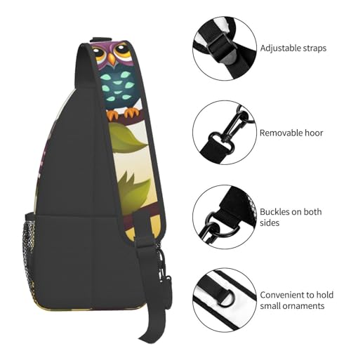 Bolso cruzado tipo bandolera para hombres y mujeres negro miniatura 6