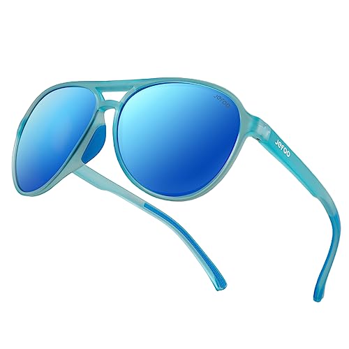 Image of Jefoo Polarized Aviator Sunglasses for Women Men Retro Trendy Sports Sunglasses for Outdoor UV400 Protection