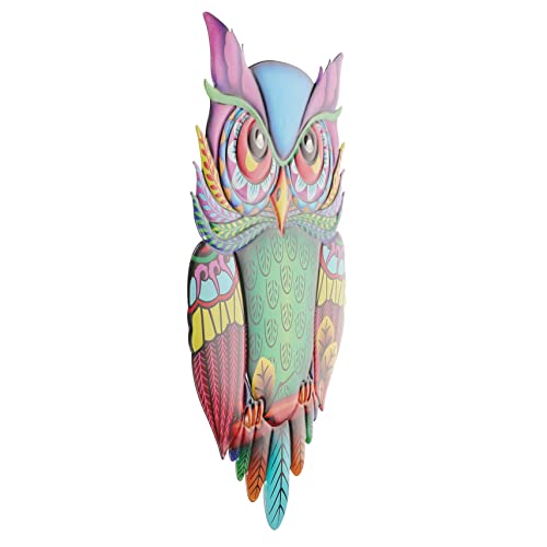 Décoration murale de hibou en métal YRYRYW sculpture suspendue pour salon et chambre
