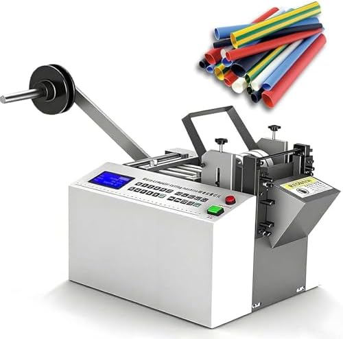 Automatic Heat Shrink Tube Cutting Machine, Electric Fiber Cutter, Adjustable 1mm-200mm Width, 0.1-12mm Thickness, Ideal for Heat Shrink Tubing & Cable Psing