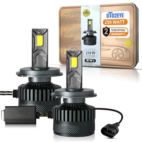 Image of 250W, H8 /H9 /H11 (H16 Fog) Car LED Headlight Bulbs, 25000 Lumens, Super Bright 6500K Cool White, Driving Night Vision | Car Accessories | 2 Years Warranty (Pack of 2) (250W, H8 /H9 /H11 /H16)