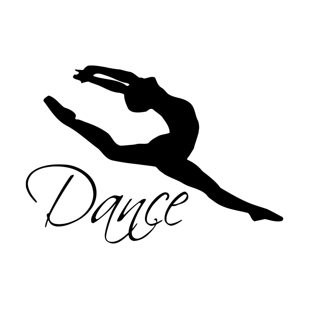 Lzhouting Wall Stickers 1838 Dance Wall Decal Vinyl Sticker Decals Ballet Dancing Ballerina Nastics Wall Decal Quote Wall Decor Dance Studio Decor Small - 30X43cm