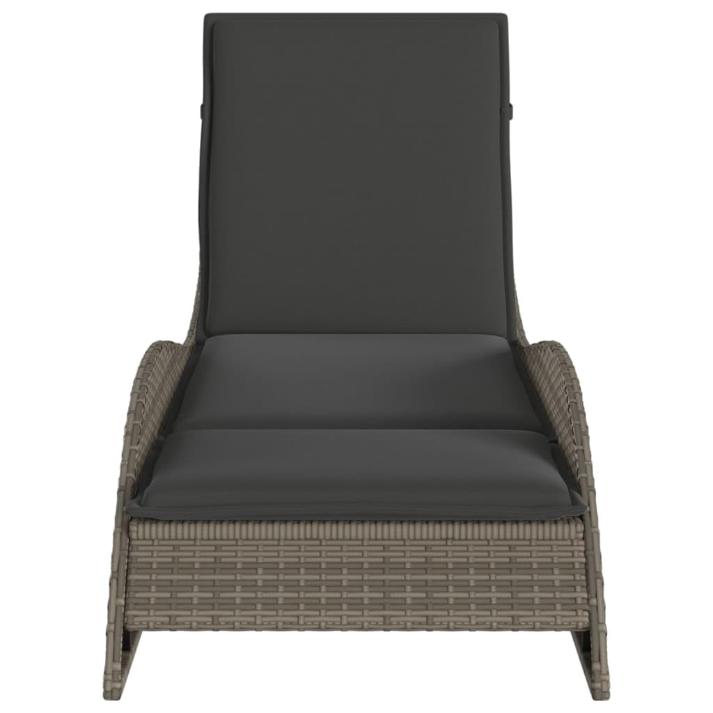 SYDE Tumbona Ratan Sintetico Gris 60x205x73 cm