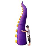 Vinfgoes Giant 13.1FT Lighting Inflatable Octopus Tentacle, Octopus arm Legs with Blower for Halloween, Outdoor Events, Commercial Performance Activities, Stage Roof Party Decor (Purple A)