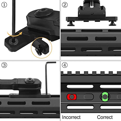 Fooletu 7.5-9 Inches Rifle Bipod For M-Rails, Adjustable,Attach Directly Bipod For Shooting, Hunting, Range And Outdoors #TOP2
