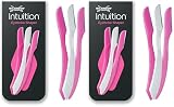 Wilkinson Sword - Intuition Augenbrauenformer für Frauen, 3 Rasierer, Gesichtshaarentferner und -trimmer, Peeling-Dermaplaning-Tool (Packung mit 2)