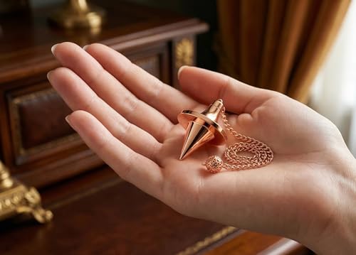 Image of Spinning Top Design Openable Copper Pendulum for Reiki Healing, Dowsing & Chakra Balancing - Divination & Meditation Tool for Energy Cleansing