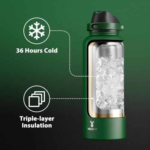 Image of Meoky 64 oz Insulated Water Bottle, Half Gallon Water Jug for Men