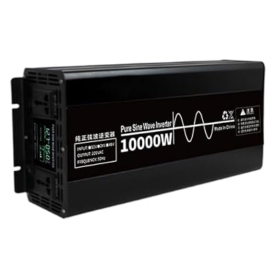 Pure Sine Wave Power Inverter 10000 W Inverters 12V 24V 48V to 110V/220V DC to AC Converter LED Display AC Outlets for RV Camping Outdoor Power Supply(12v)