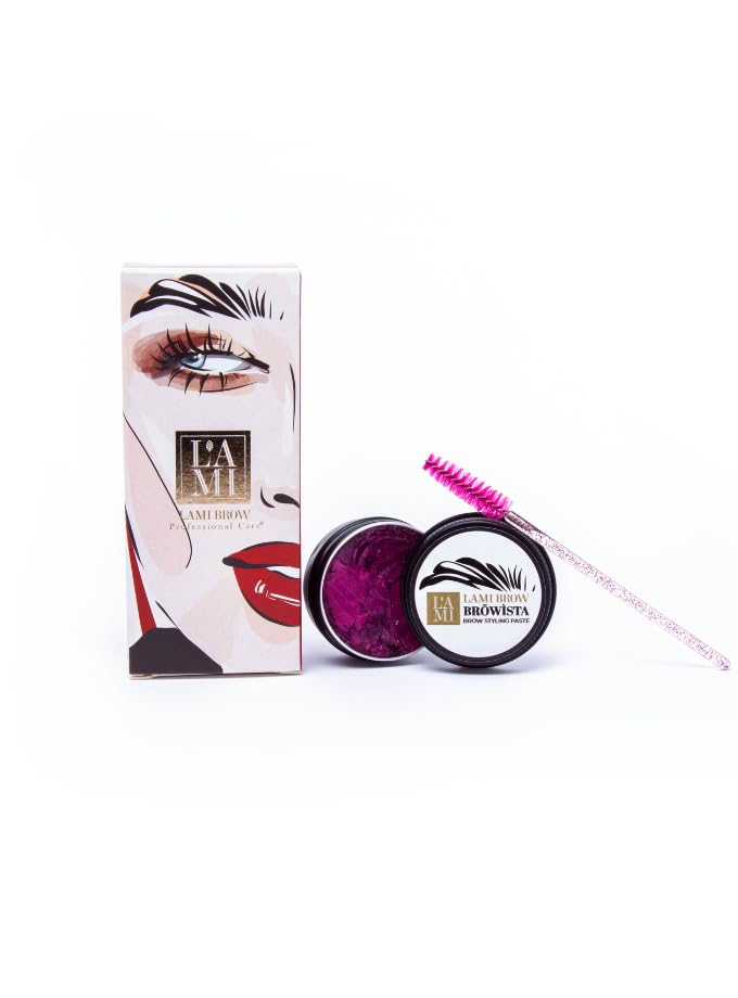 Lami Browista Styling Pasta - Fija las cejas con aceites hidratantes para un brillo duradero (uva)