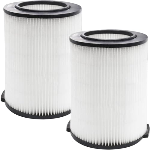 2 Pack Replacement VF4000 Filter for Ridgid Shop Vac Filter 5-20 Gallon, Standard H13 HEAP Wet/Dry Rigid Shop Vac Filters Compatible with Husky 6-9 Gallon Vacs & Craftsman Vacs