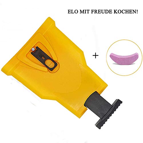 Blobabe Chainsaw Sharpener, Portable Chain Saw Blade Sharpener Chainsaw Teeth Sharpener Kit Universal Sharpening Stone Grinder Tools for 14/16/18/20 Inch Two Holes Chain Saw Bar