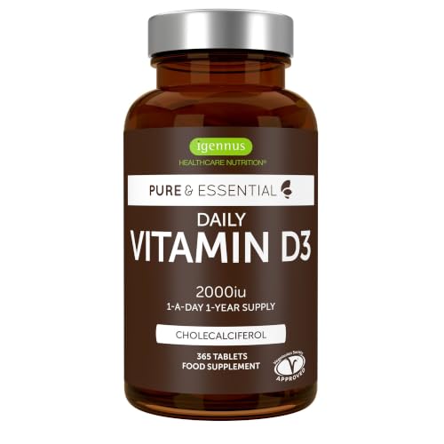 Igennus Vitamina D3 2000 UI (50 μg), 365 Compresse, Scorta per 1 Anno