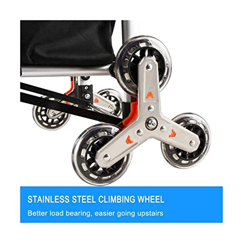 QUANLI Faltbarer Einkaufstrolley, multifunktional, einfach zusammenklappbar, Einkaufswagen mit Griff und Edelstahl… – Bild 4