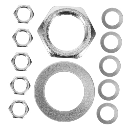 Totority Essential Guitar Parts Potentiometer Washer Nut Kit Metal M9-spec for Diy Enthusiasts
