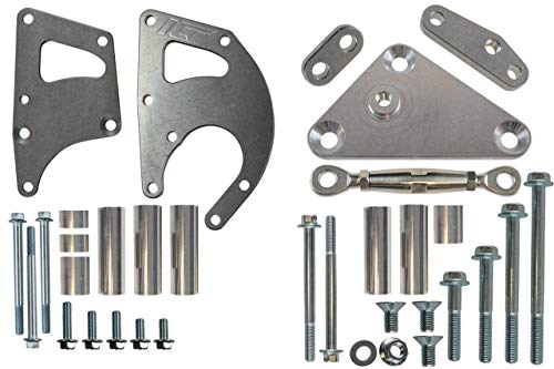 ICT Billet LS Truck Alternator & Power Steering Pump Relocation Bracket Kit Accessory Kit LSX Saginaw Compatible with 1999-2014 Silverado Sierra Yukon Tahoe Express Suburban 1500 2500 3500 551396-3