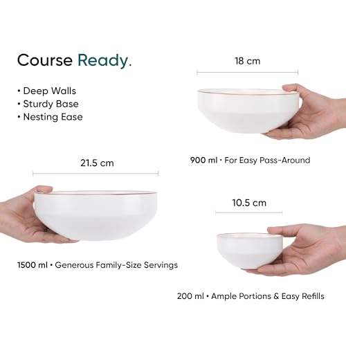 Image of Shay Modern Ceramic Dinner Set, 21 Pcs, White | Crockery Set for Gifting & Dining| Premium Ceramic Dinner Set | Matte Finish (Japandi Dinner Set - White, 21 Piece)