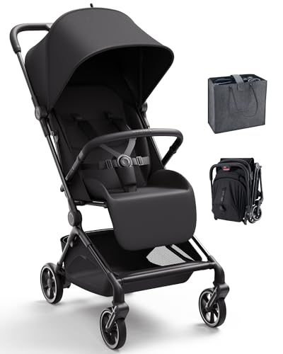 Momcozy TuckGo Lightweight Travel Stroller, One Click Fold for Toddlers 6M-3Y, 33L Bottom Storage,...